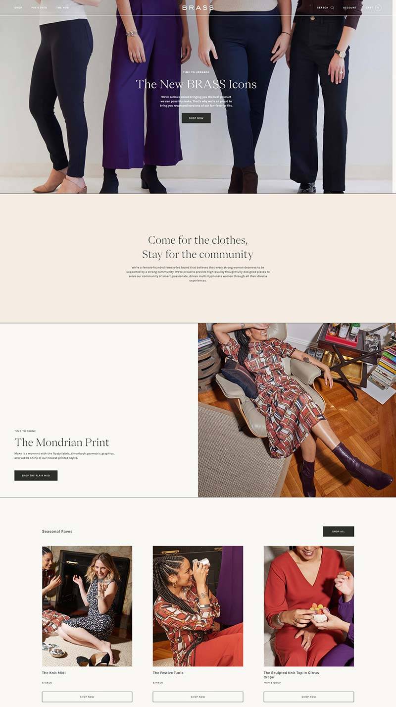 Brass Clothing 美国女性服饰购物网站