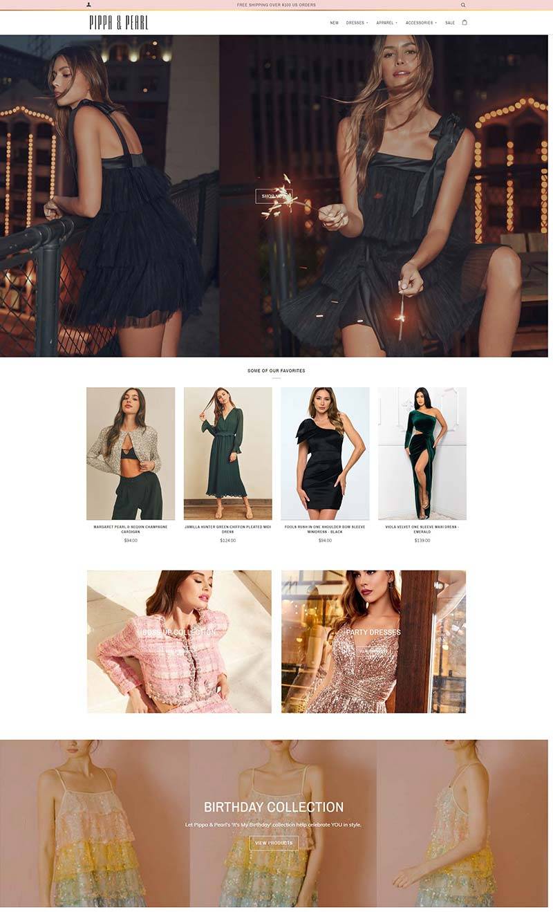 Pippa & Pearl 美国时尚女裙购物网站