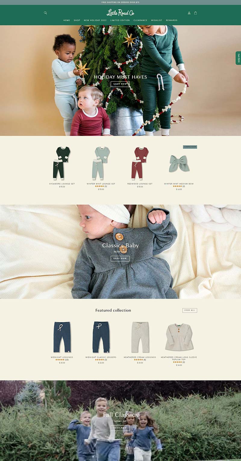 Little Road Co. 美国儿童服饰品牌购物网站