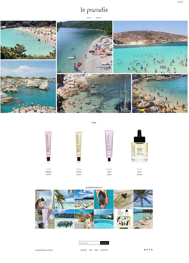 Le Paradis Beauty 美国沙滩度假护肤品购物网站