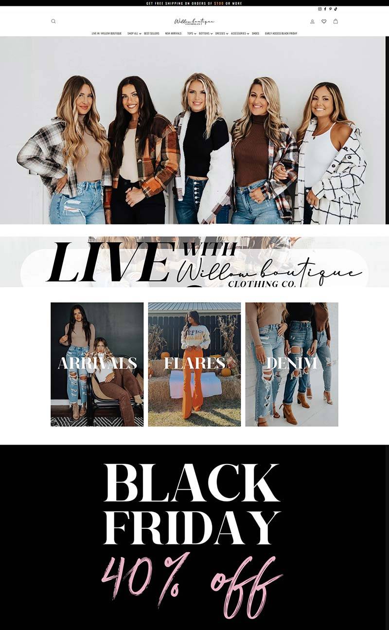 Willow Boutique 美国时尚女装品牌购物网站