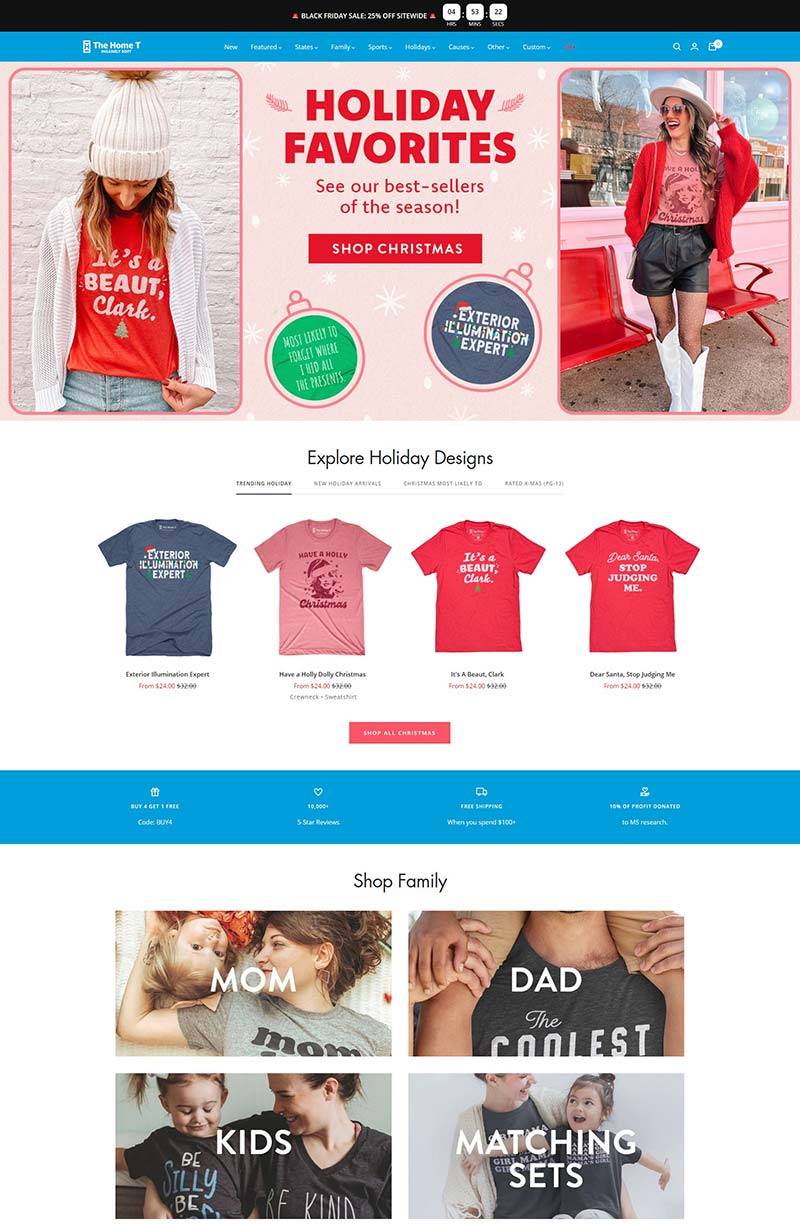The Home T 美国女性衬衫T恤购物网站