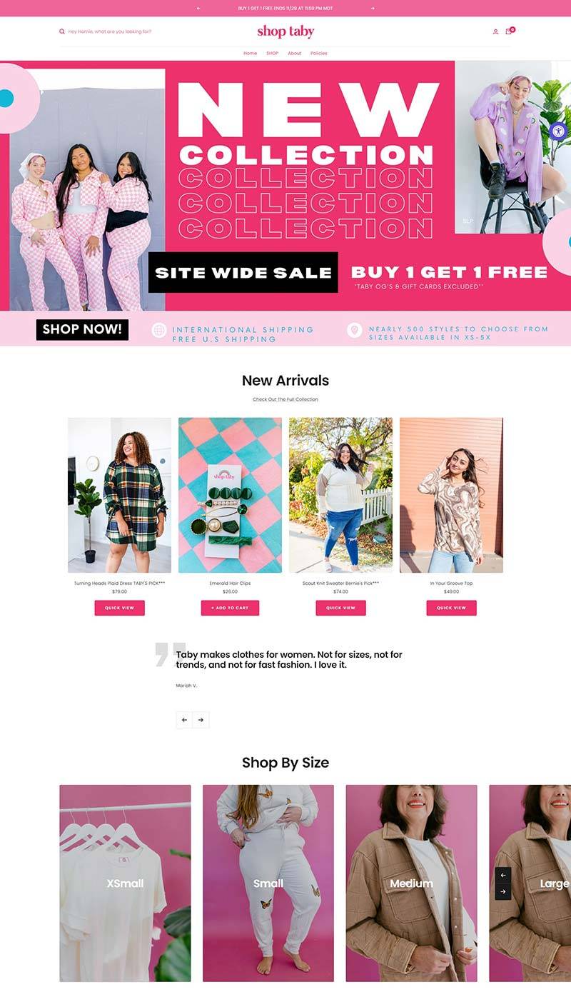 Shop Taby 美国时尚大码女装购物网站