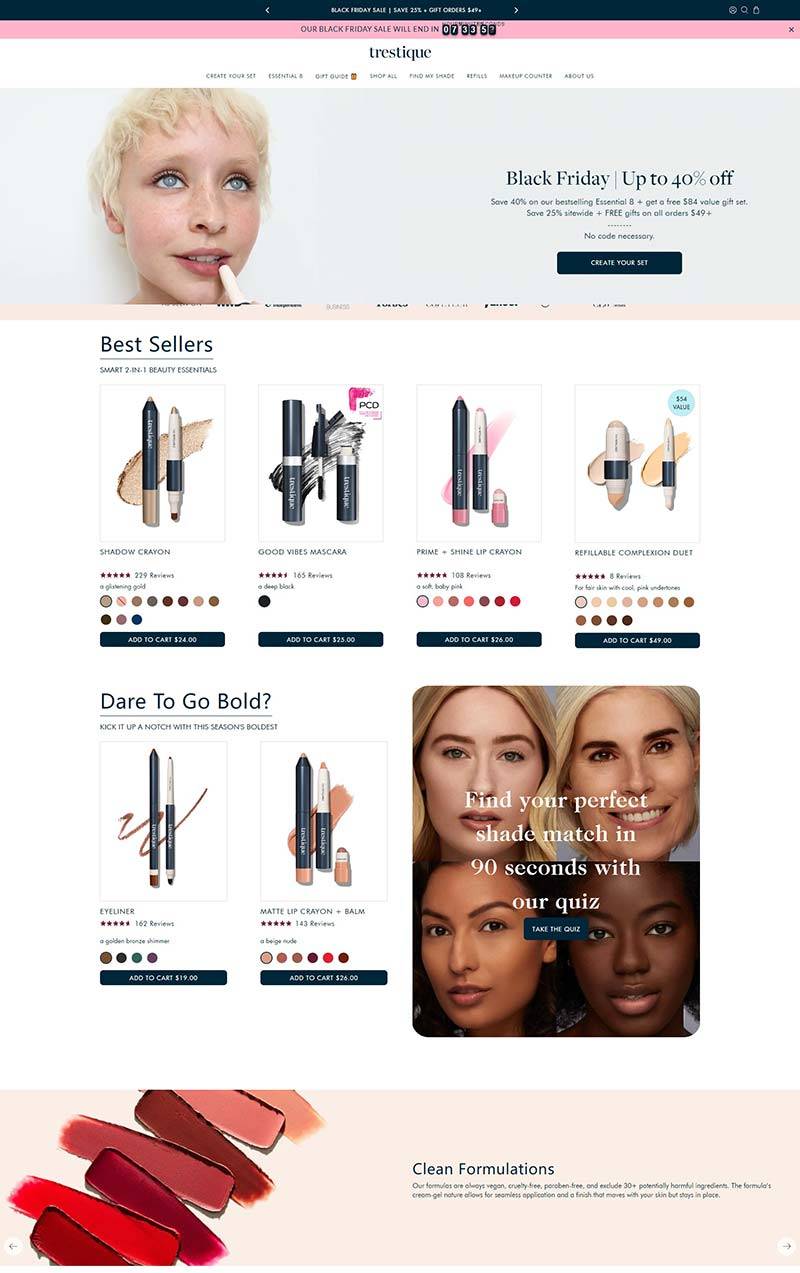 treStiQue Beauty 美国高性能美妆品牌购物网站