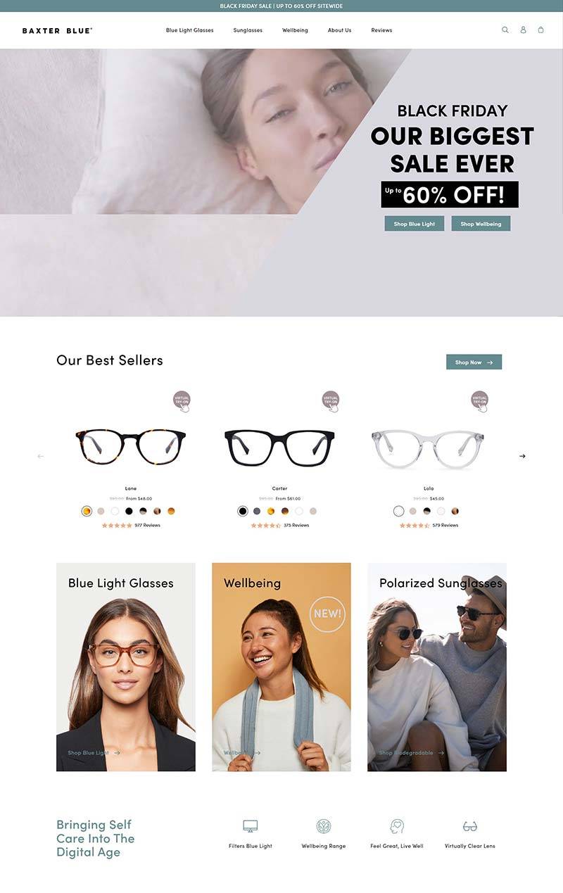 Baxter Blue 美国防蓝光眼镜品牌购物网站