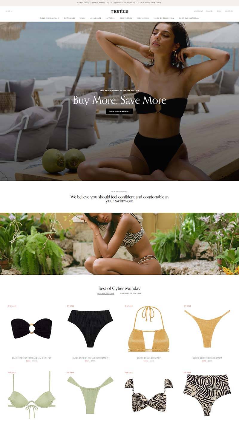 Montce 美国比基尼泳装品牌购物网站