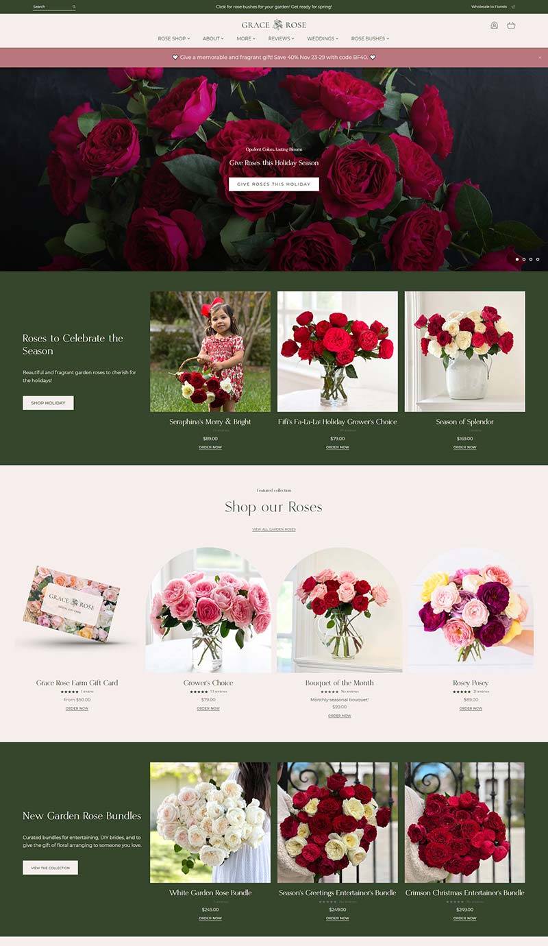 Grace Rose Farm 美国鲜花礼品订购网站
