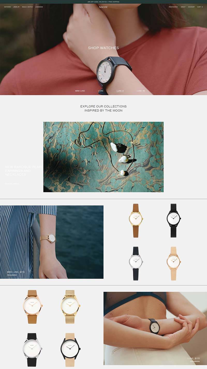 Nacre Watches 美国珍珠手表品牌购物网站
