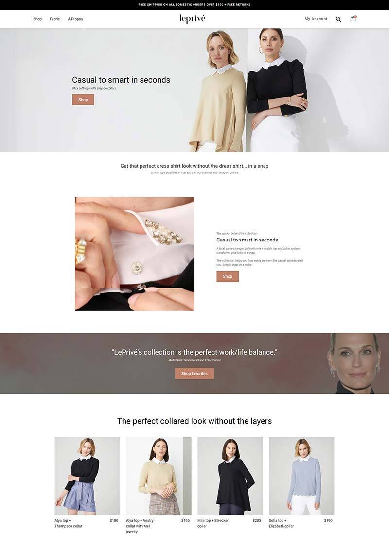LePrivé 美国女式针织上衣购物网站