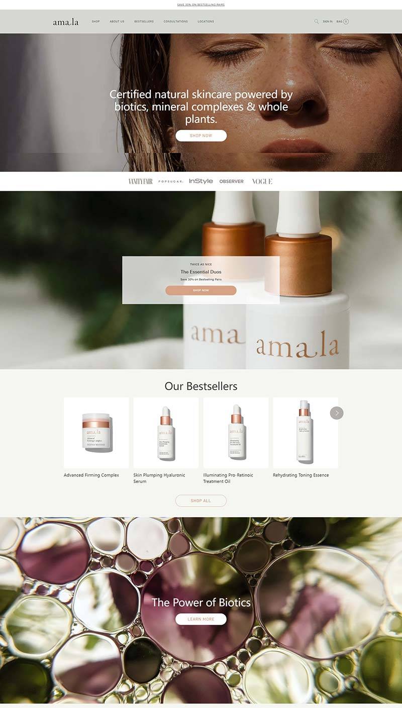 Amala Beauty 美国天然护肤品牌购物网站