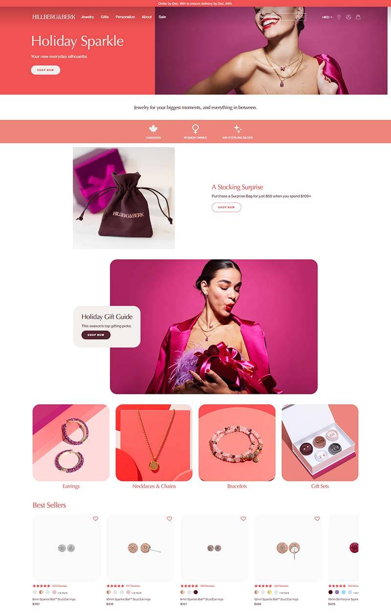Hillberg & Berk 加拿大女性珠宝品牌购物网站