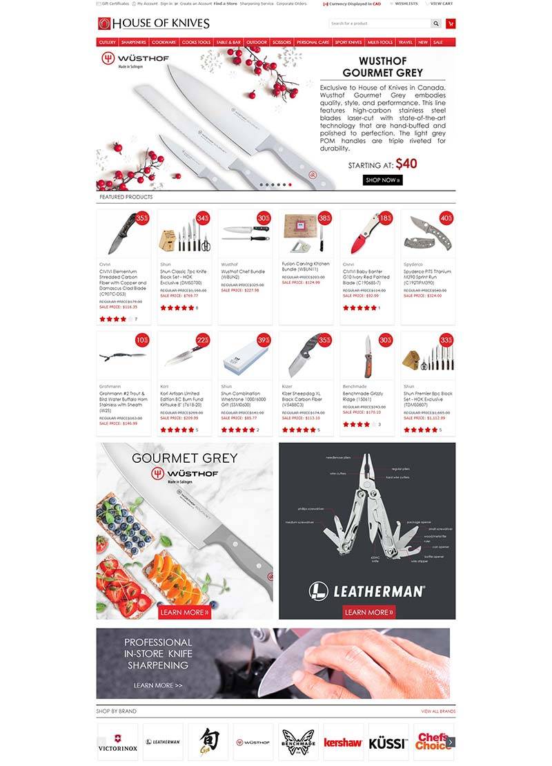 House of Knives 加拿大厨房工具用品购物网站