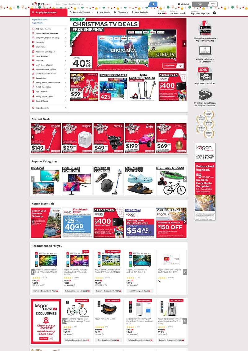 Kogan Australia 澳大利亚数码家电品牌购物网站