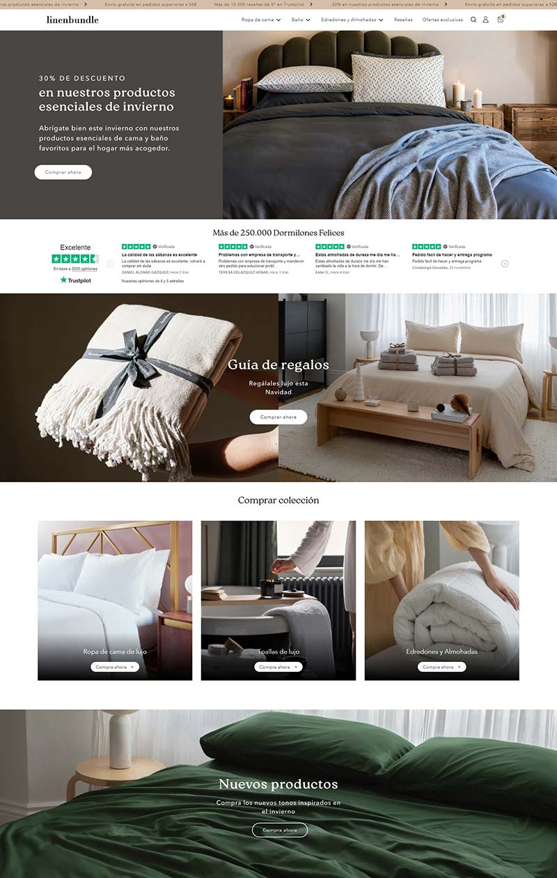 Linenbundle España 西班牙居家床上用品购物网站