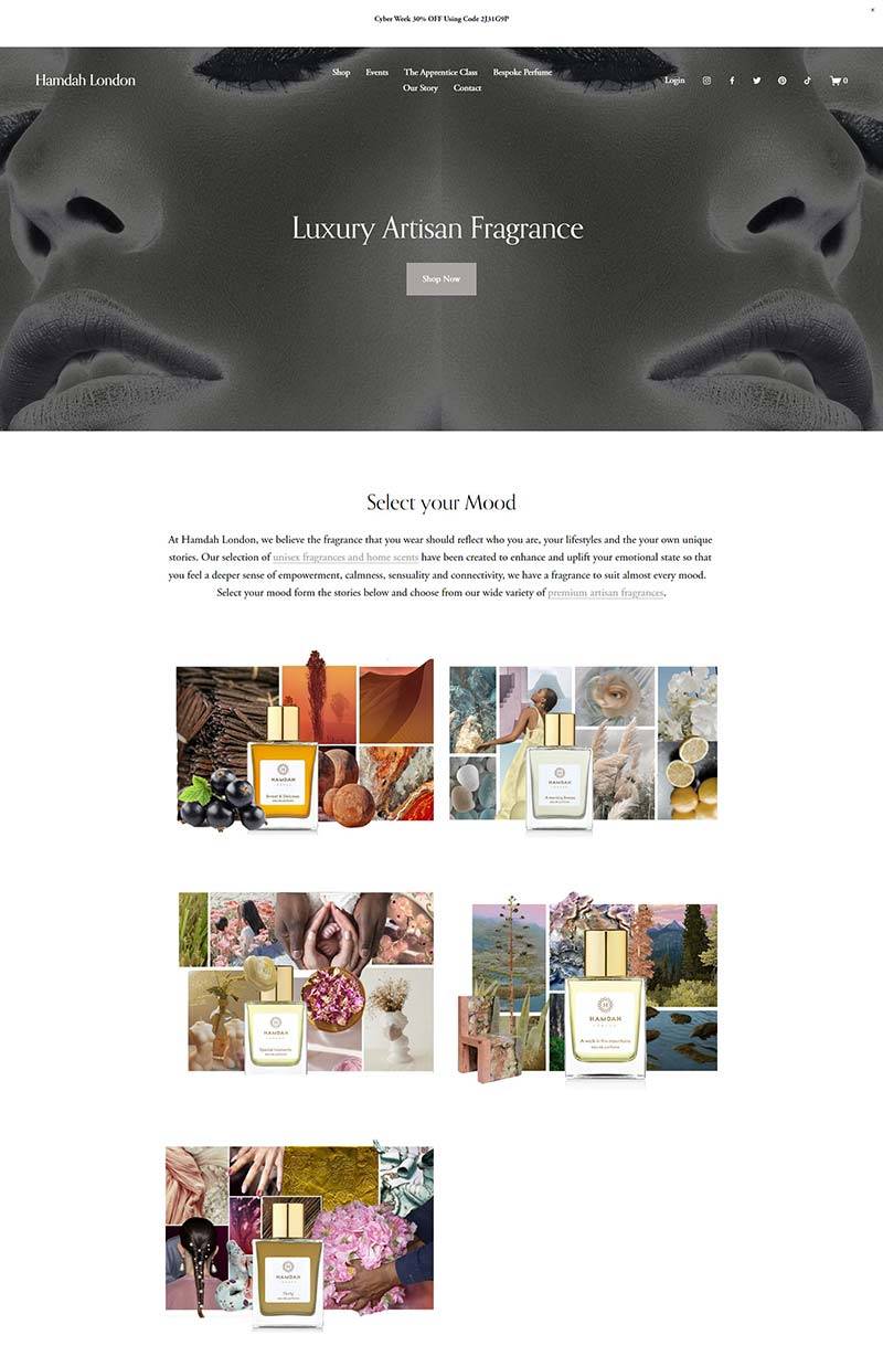 Hamdah London 英国天然香水品牌购物网站