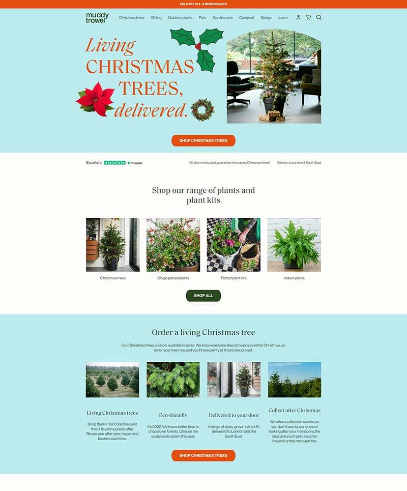 Muddy Trowel 英国居家盆栽绿植订购网站