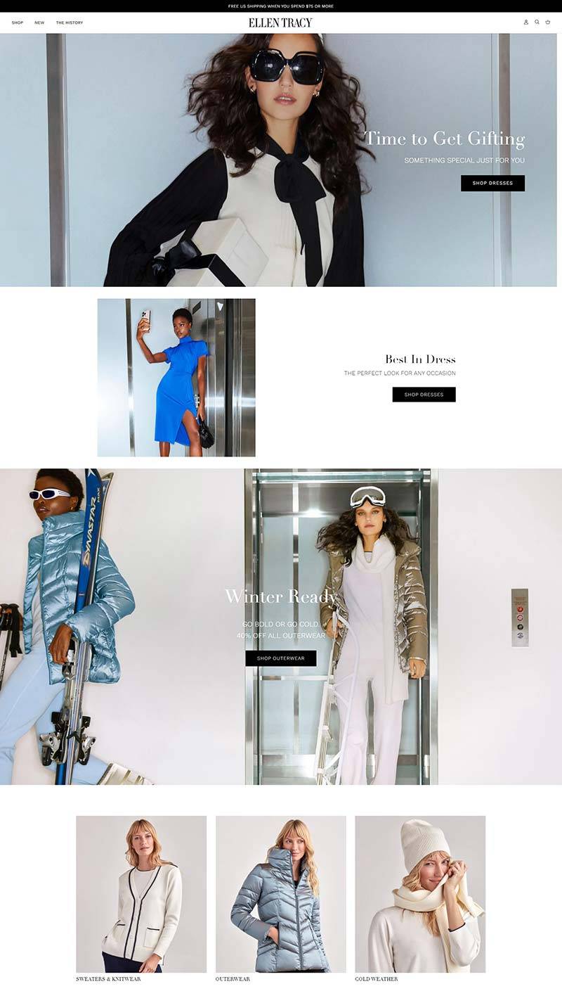 Ellen Tracy 美国时尚女式衬衫品牌购物网站