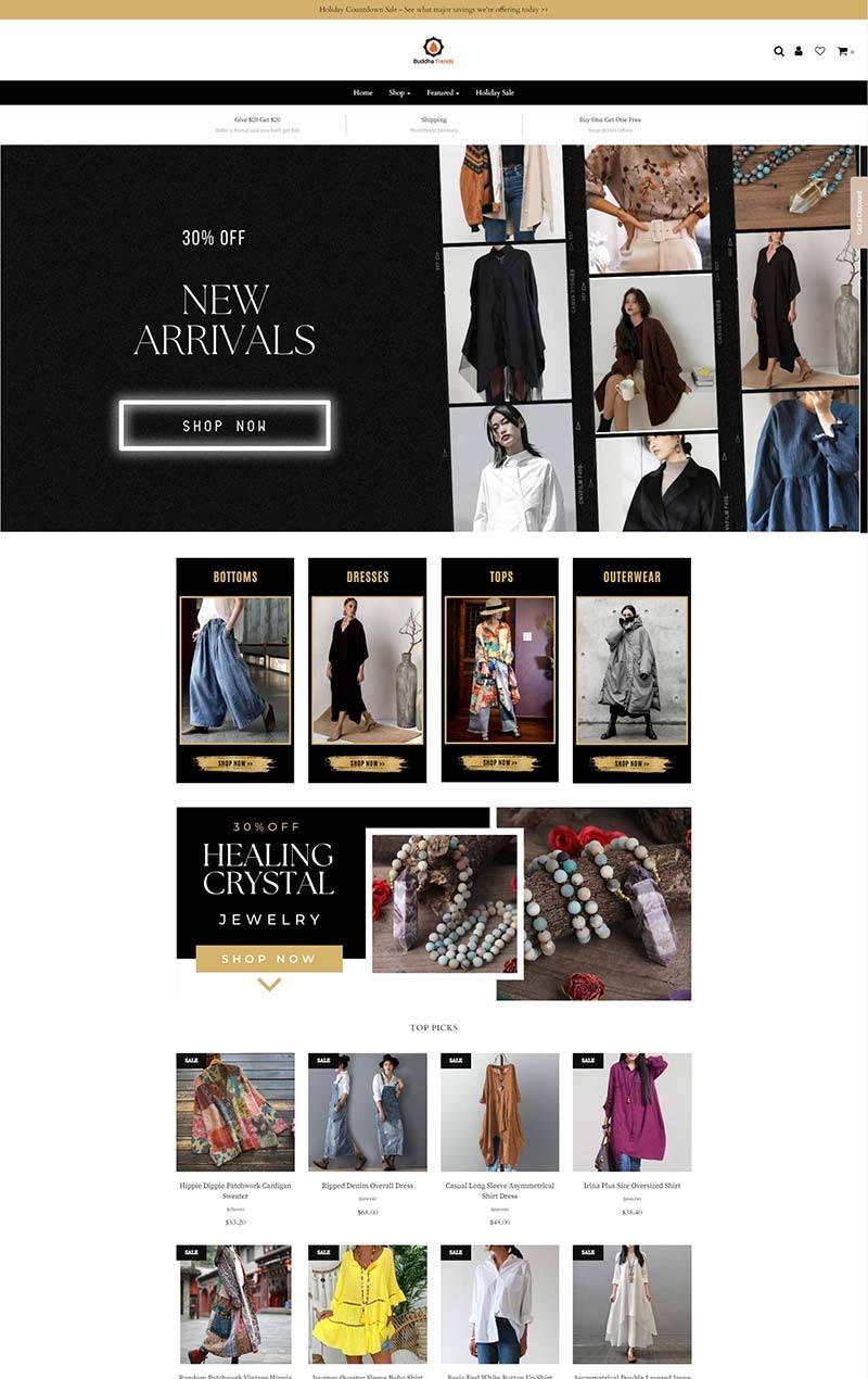 Buddha Trends 中国平价女装跨境购物网站