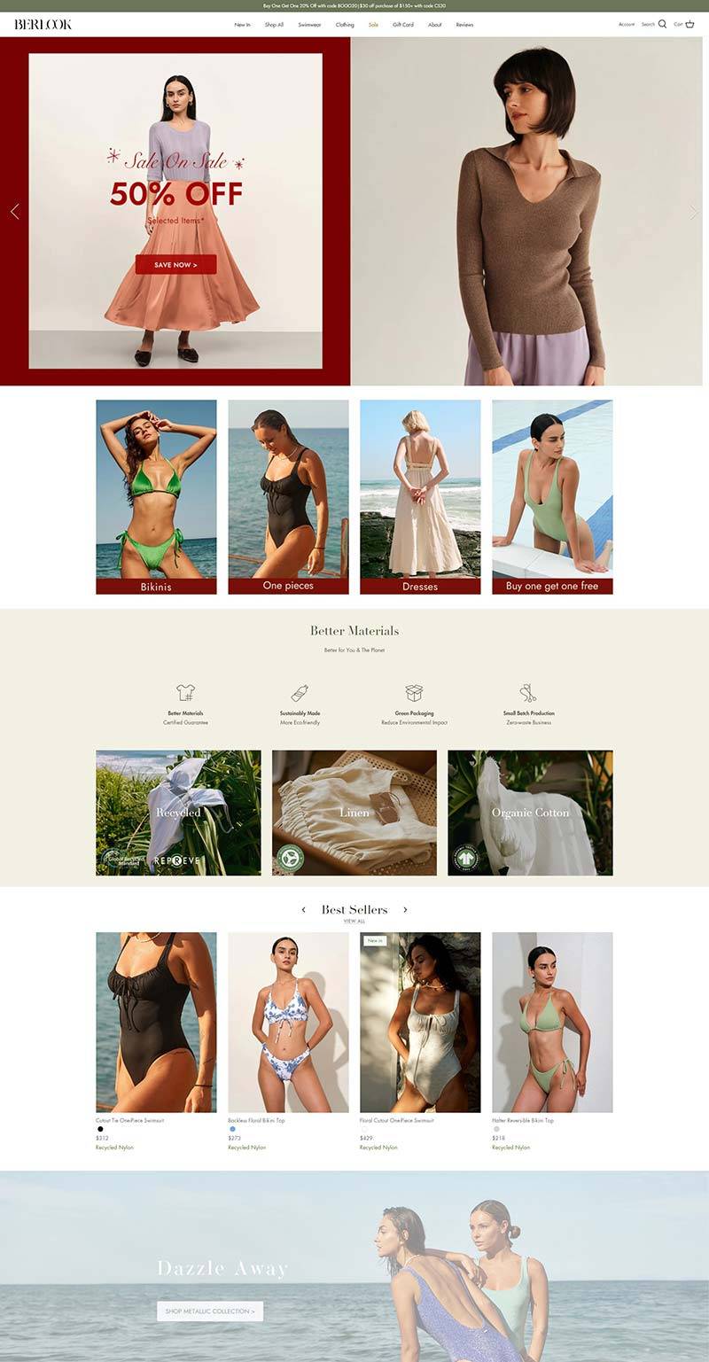 BERLOOK 美国时尚泳衣服饰购物网站