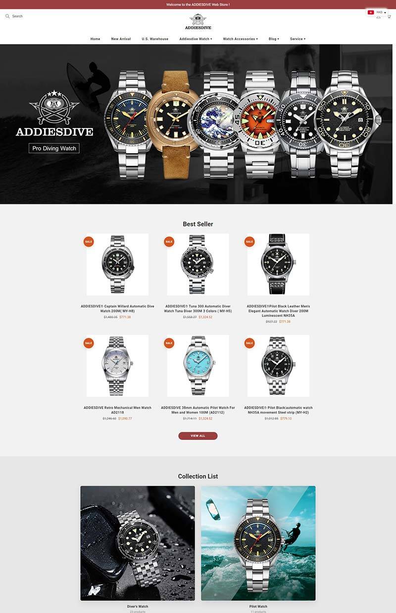 Addiesdive Watches 中国专业潜水手表购物网站