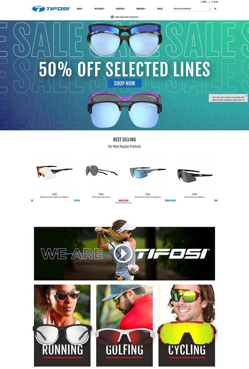 Tifosi 英国户外运动眼镜购物网站