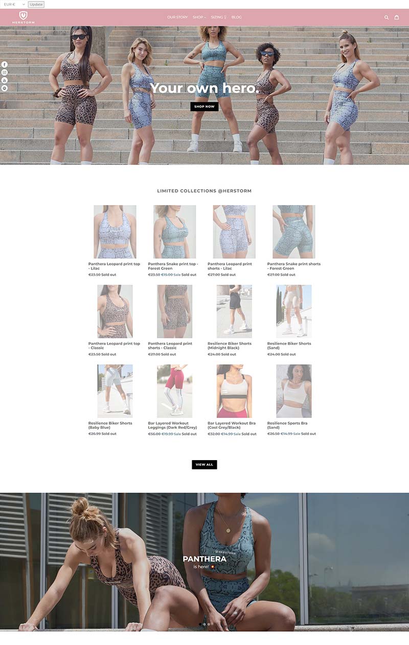 HERSTORM 英国女性健身服饰购物网站