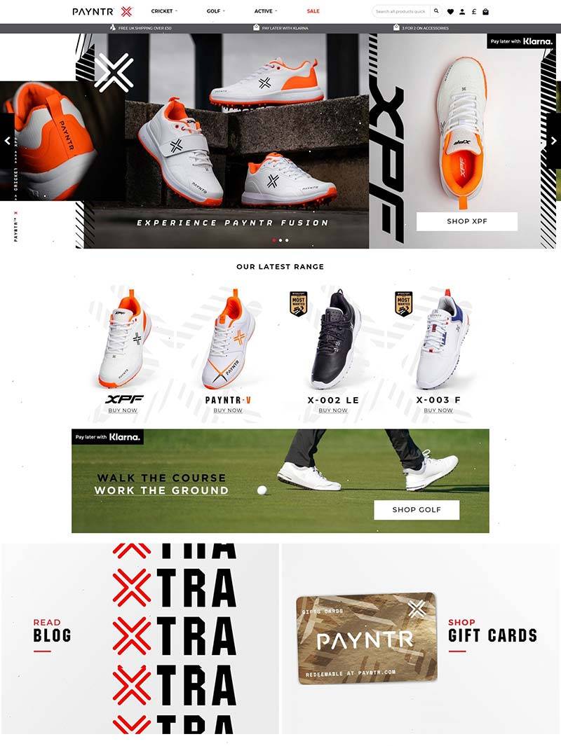 PAYNTR 英国板球运动鞋品牌购物网站