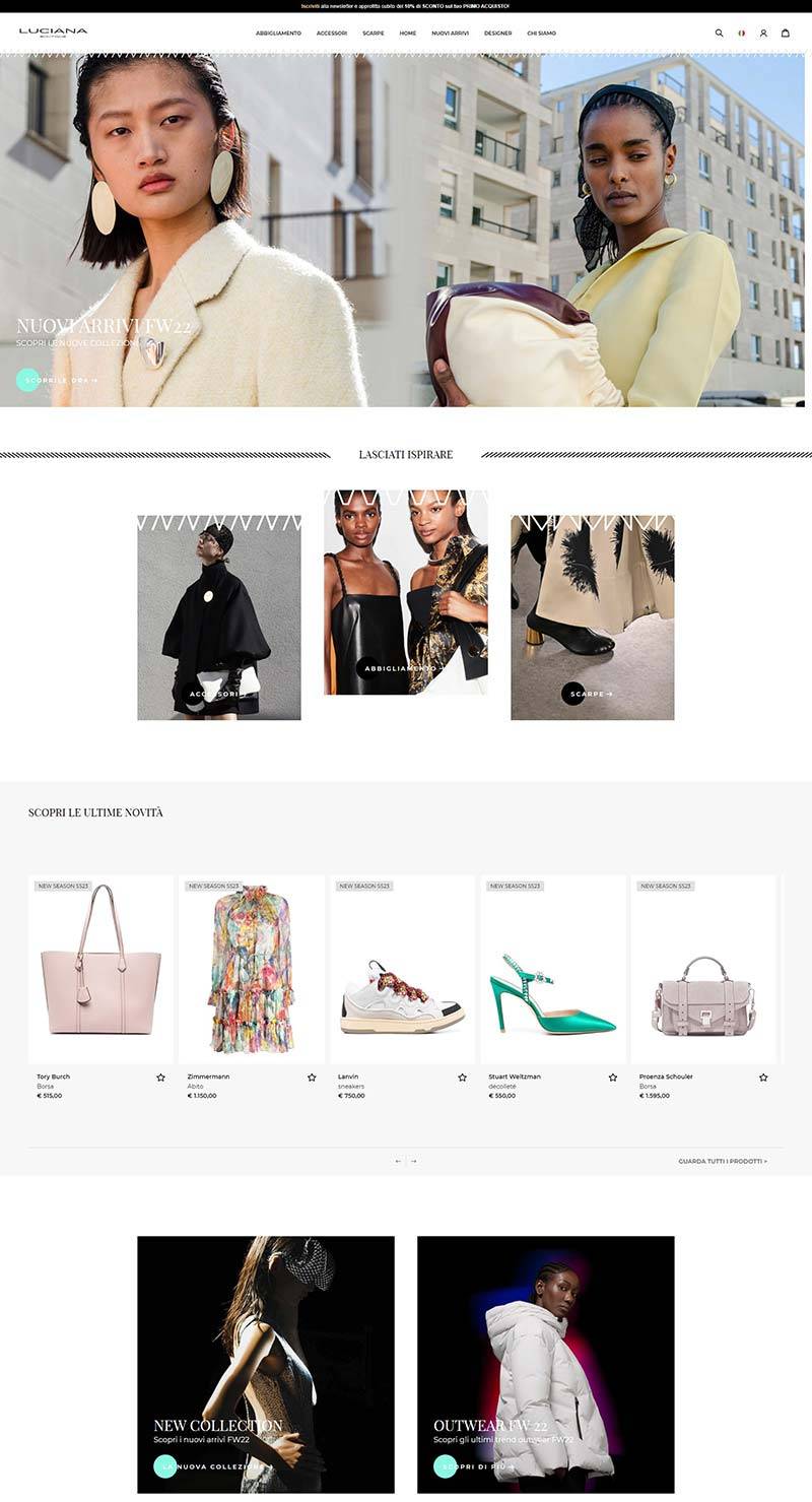 Luciana Boutique 意大利设计师服饰品牌购物网站