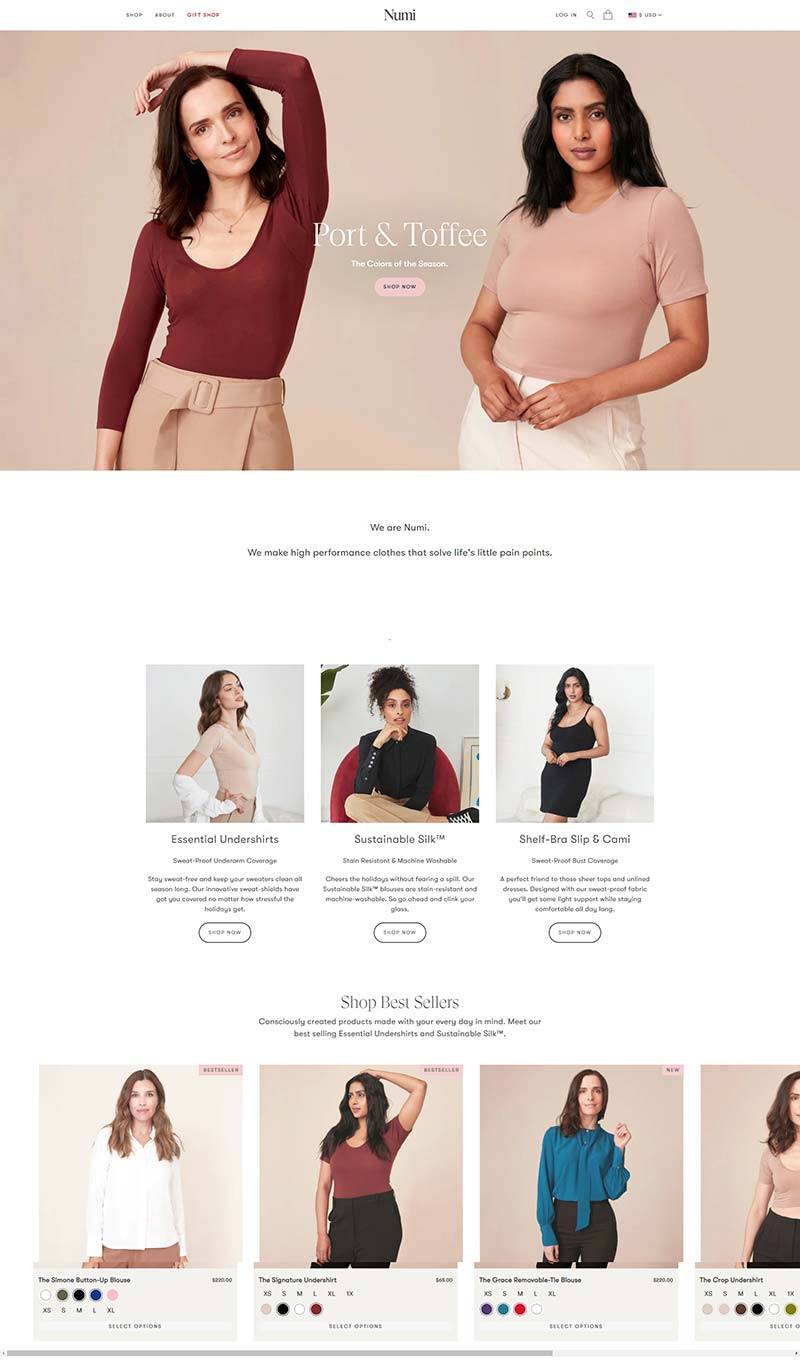 Wear Numi 美国女式汗衫品牌购物网站