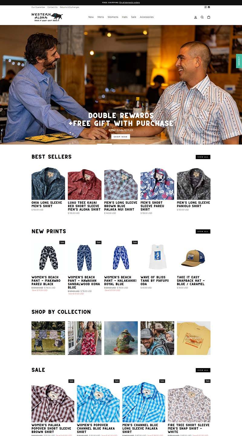 Western Aloha 美国男士牛仔衬衫购物网站