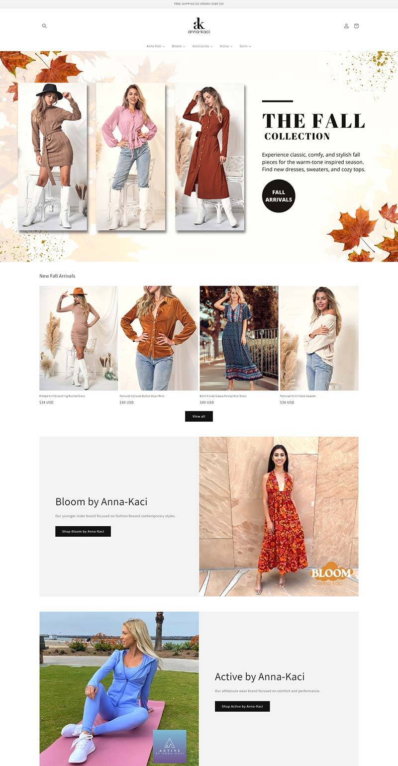 Anna-Kaci 美国现代女装品牌购物网站