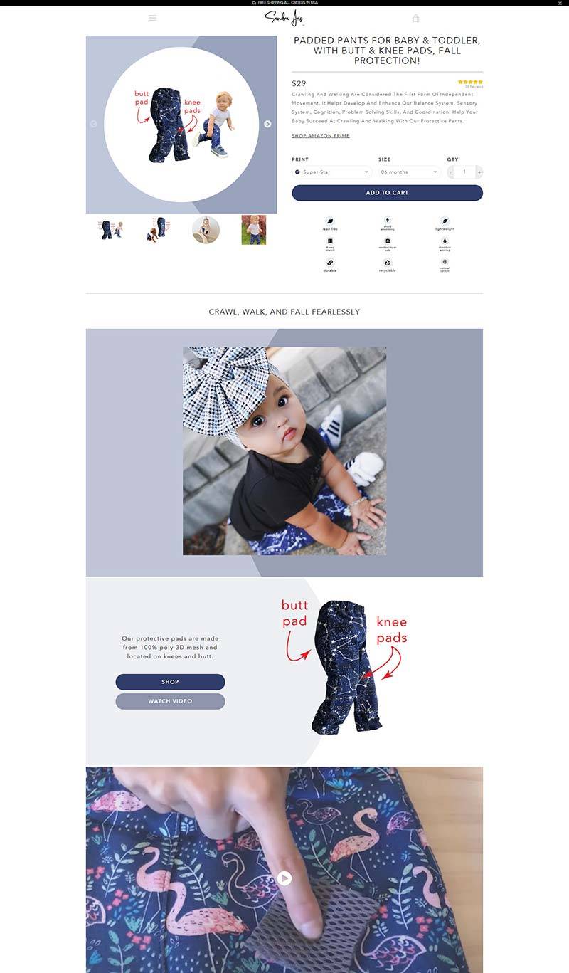 Sandra Aris 美国婴幼儿衬垫裤购物网站