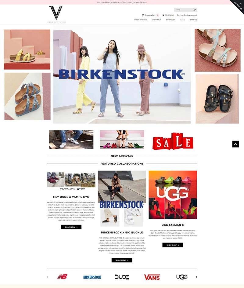 Vamps NYC 美国时尚品牌鞋履购物网站