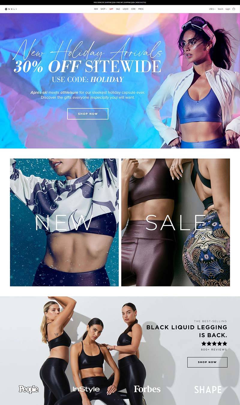 Noli Yoga 美国健身运动女装购物网站