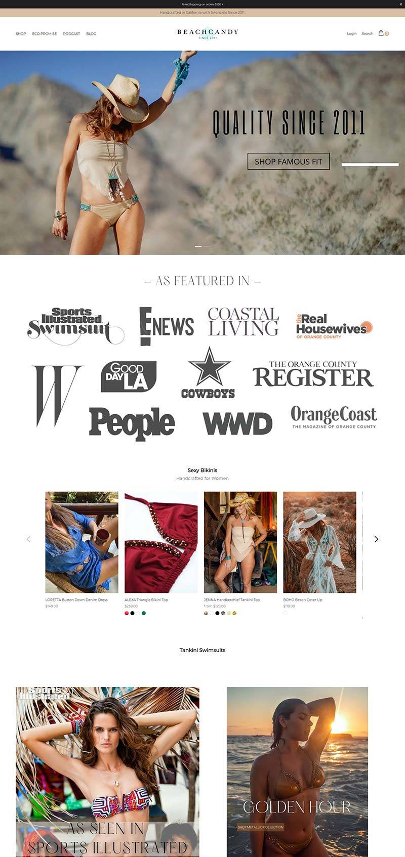 BeachCandy Swimwear 美国女性泳装品牌购物网站