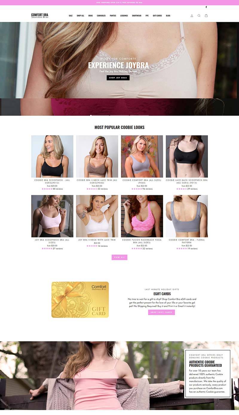 Comfort Bra 美国女性文胸品牌购物网站