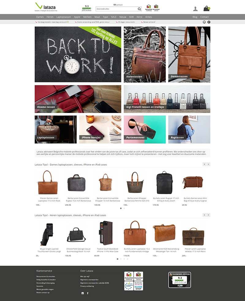 Lataza 比利时商务包袋品牌购物网站